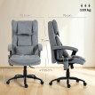 Fauteuil de bureau massage Ralioio ergonomique pivotant velours gris