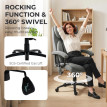 Fauteuil de bureau massage Ralioio ergonomique pivotant velours gris