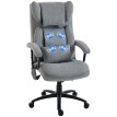 Fauteuil de bureau massage Ralioio ergonomique pivotant velours gris