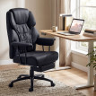 Fauteuil de bureau Riven massant 3D repose pieds dossier haut noir