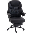 Fauteuil de bureau Riven massant 3D repose pieds dossier haut noir