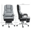Fauteuil de bureau Eminria ergonomique inclinable gris clair