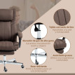 Vero Chaise de massage ergonomique inclinable marron foncé