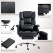 Fauteuil de Bureau Falac Massage Repose pieds Réglable Noir