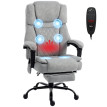 Fauteuil de bureau Palson massant chauffant inclinable gris