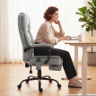 Fauteuil de bureau Palson massant chauffant inclinable gris
