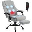 Fauteuil de bureau Palson massant chauffant inclinable gris
