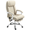 Belon fauteuil bureau massage chaleur lombaire repose pieds beige