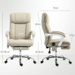 Belon fauteuil bureau massage chaleur lombaire repose pieds beige