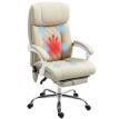 Belon fauteuil bureau massage chaleur lombaire repose pieds beige