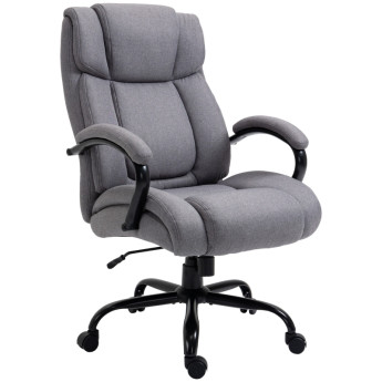 Rivane Chaise de bureau ergonomique pivotante fauteuil gaming gris clair