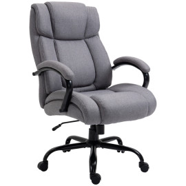 Rivane Chaise de bureau ergonomique pivotante fauteuil gaming gris clair