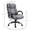 Rivane Chaise de bureau ergonomique pivotante fauteuil gaming gris clair