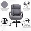 Rivane Chaise de bureau ergonomique pivotante fauteuil gaming gris clair