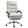 Chaise de bureau Kalova massage chauffante inclinable crème