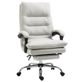 Chaise de bureau Kalova massage chauffante inclinable crème