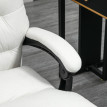 Chaise de bureau Kalova massage chauffante inclinable crème