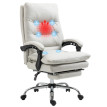 Chaise de bureau Kalova massage chauffante inclinable crème