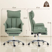 Fauteuil de Bureau Falviac Repose Pieds Dossier Inclinable Cuir Synthétique Vert