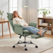 Fauteuil de Bureau Falviac Repose Pieds Dossier Inclinable Cuir Synthétique Vert