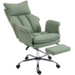Fauteuil de Bureau Falviac Repose Pieds Dossier Inclinable Cuir Synthétique Vert