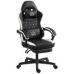 Chaise gaming Avova ergonomique inclinable repose-pieds noir blanc