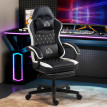 Chaise gaming Avova ergonomique inclinable repose-pieds noir blanc