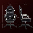 Chaise gaming Avova ergonomique inclinable repose-pieds noir blanc