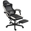 Chaise gaming Avova ergonomique inclinable repose-pieds noir blanc