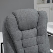 Chaise de bureau Perys fauteuil direction repose-pieds dossier réglable gris
