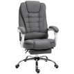 Chaise de bureau Perys fauteuil direction repose-pieds dossier réglable gris