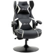 Chaise de gaming Estvium fauteuil gamer haut parleurs intégrés noir blanc