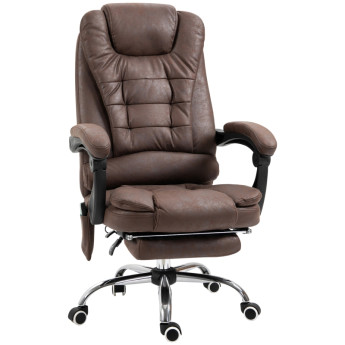 Fauteuil de Bureau Nalilay Massant Chauffant Inclinable Marron