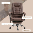 Fauteuil de Bureau Nalilay Massant Chauffant Inclinable Marron