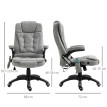 Fauteuil de direction Celel massage chauffage ergonomique gris