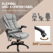 Fauteuil de direction Celel massage chauffage ergonomique gris