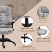 Fauteuil de direction Celel massage chauffage ergonomique gris