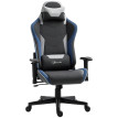 Nalova Chaise Gaming Inclinable Balançoire Tissu Effet Lin Bleu