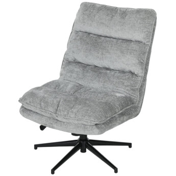 Chaise de bureau Noraen pivotante réglable tissu gris
