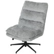 Chaise de bureau Noraen pivotante réglable tissu gris
