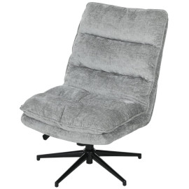 Chaise de bureau Noraen pivotante réglable tissu gris