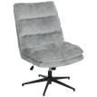 Chaise de bureau Noraen pivotante réglable tissu gris
