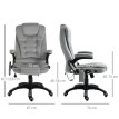 Fauteuil de Bureau Camena massage ergonomique inclinable gris