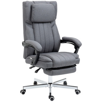 Chaise de bureau Merine massage inclinable repose pieds gris