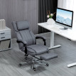 Chaise de bureau Merine massage inclinable repose pieds gris