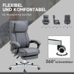 Chaise de bureau Merine massage inclinable repose pieds gris