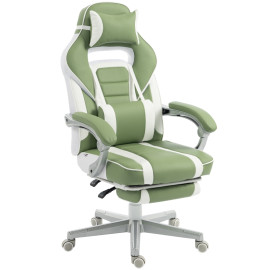 Estares Chaise gaming inclinable repose-pieds support lombaire vert
