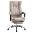 Fauteuil de bureau Terian pivotant inclinable avec repose pieds beige