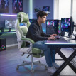 Estares Chaise gaming inclinable repose-pieds support lombaire vert