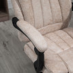 Fauteuil de bureau Terian pivotant inclinable avec repose pieds beige